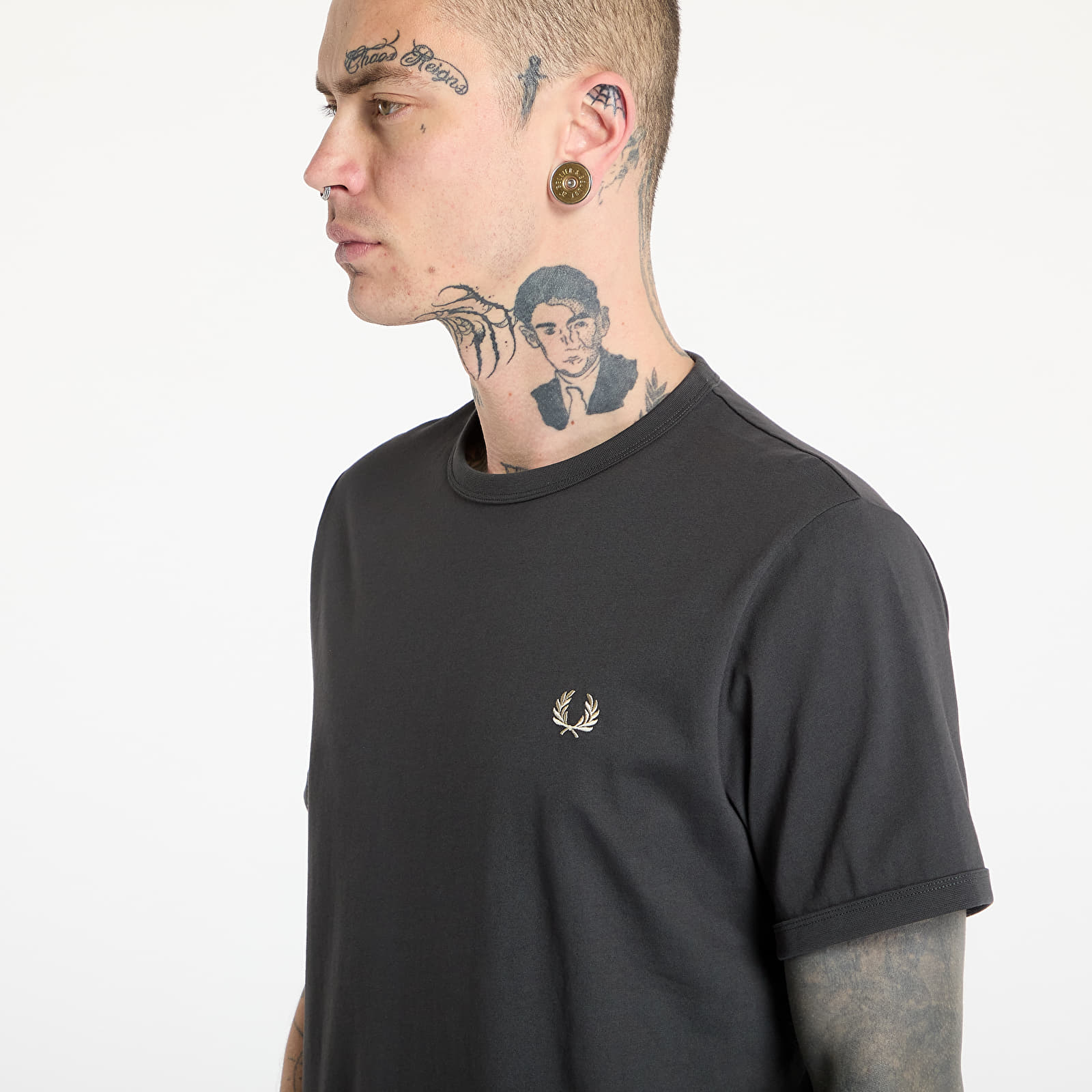 T-Shirts FRED PERRY Ringer T-Shirt Anchor Grey