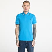 FRED PERRY Twin Tipped Fred Perry Shirt Court Blue/ Ecru/ Navy