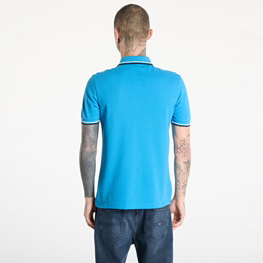 T-Shirt De Sport Fred Perry Homme - Bleu - Brodé Logo - Taille M - Coton 100% - Occasion Très Bon État