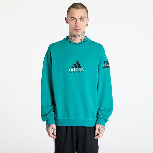 adidas Equipment Reflective Crew Neck Sweatshirt Green/ Equipment Green