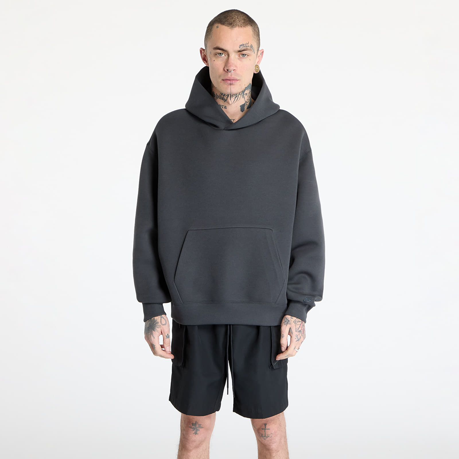 Bluzy Nike Tech Reimagined Men's Fleece Hoodie Anthracite/ Anthracite