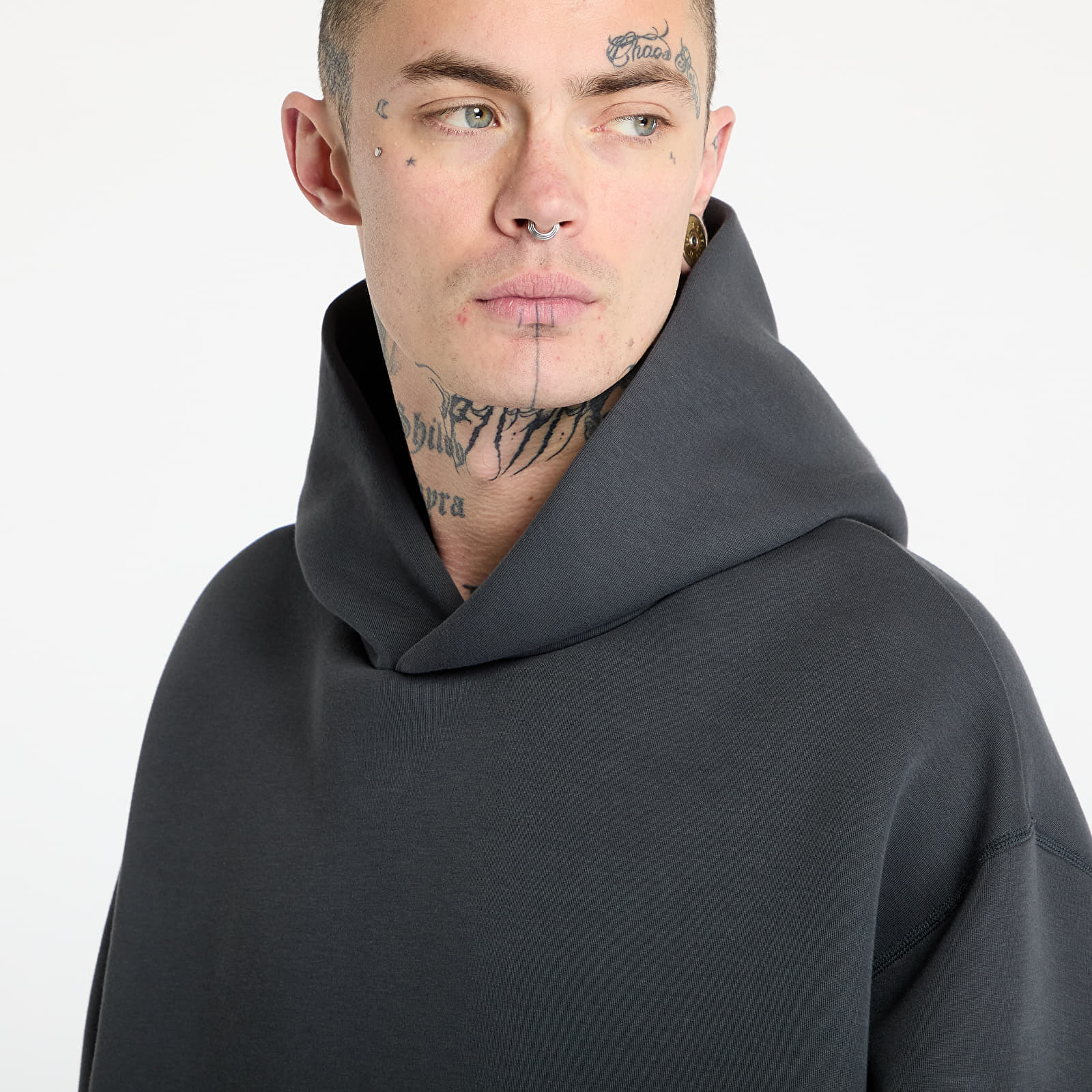 Bluzy Nike Tech Reimagined Men's Fleece Hoodie Anthracite/ Anthracite