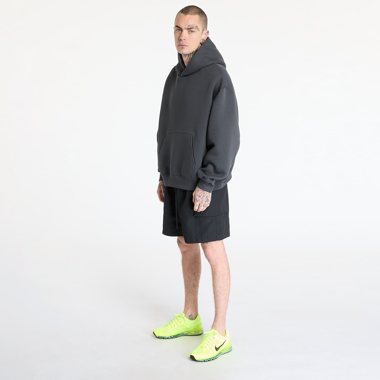 Bluzy Nike Tech Reimagined Men's Fleece Hoodie Anthracite/ Anthracite
