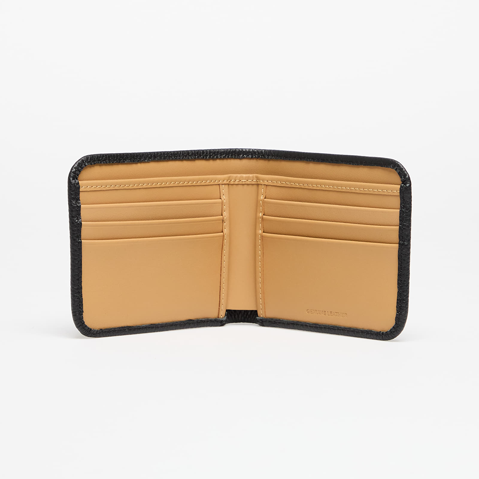 Portfele FRED PERRY Tumbled Leather Wallet Black