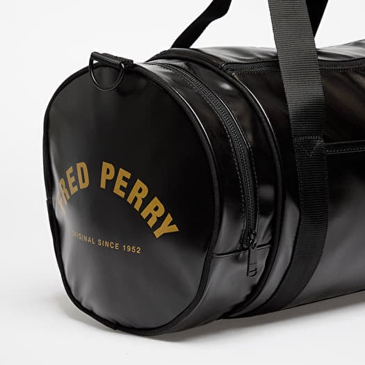 Duffle bag FRED PERRY Tonal Classic Barrel Bag Black/ Gold