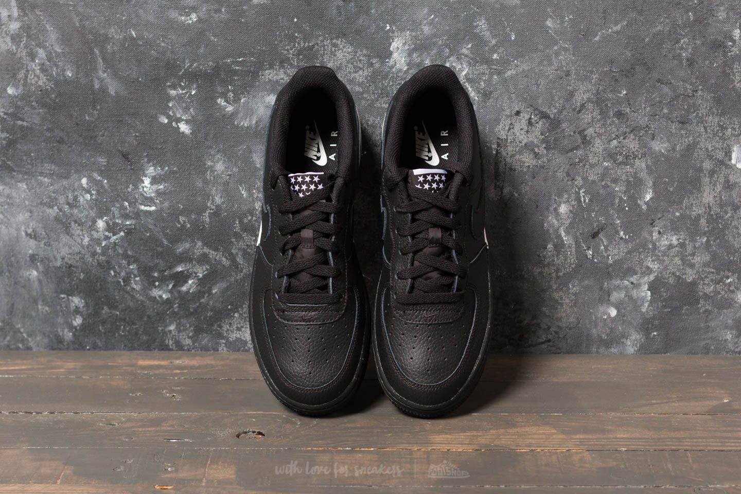 Zapatillas y zapatos para niños Nike Air Force 1 (GS) Black/ Black-White