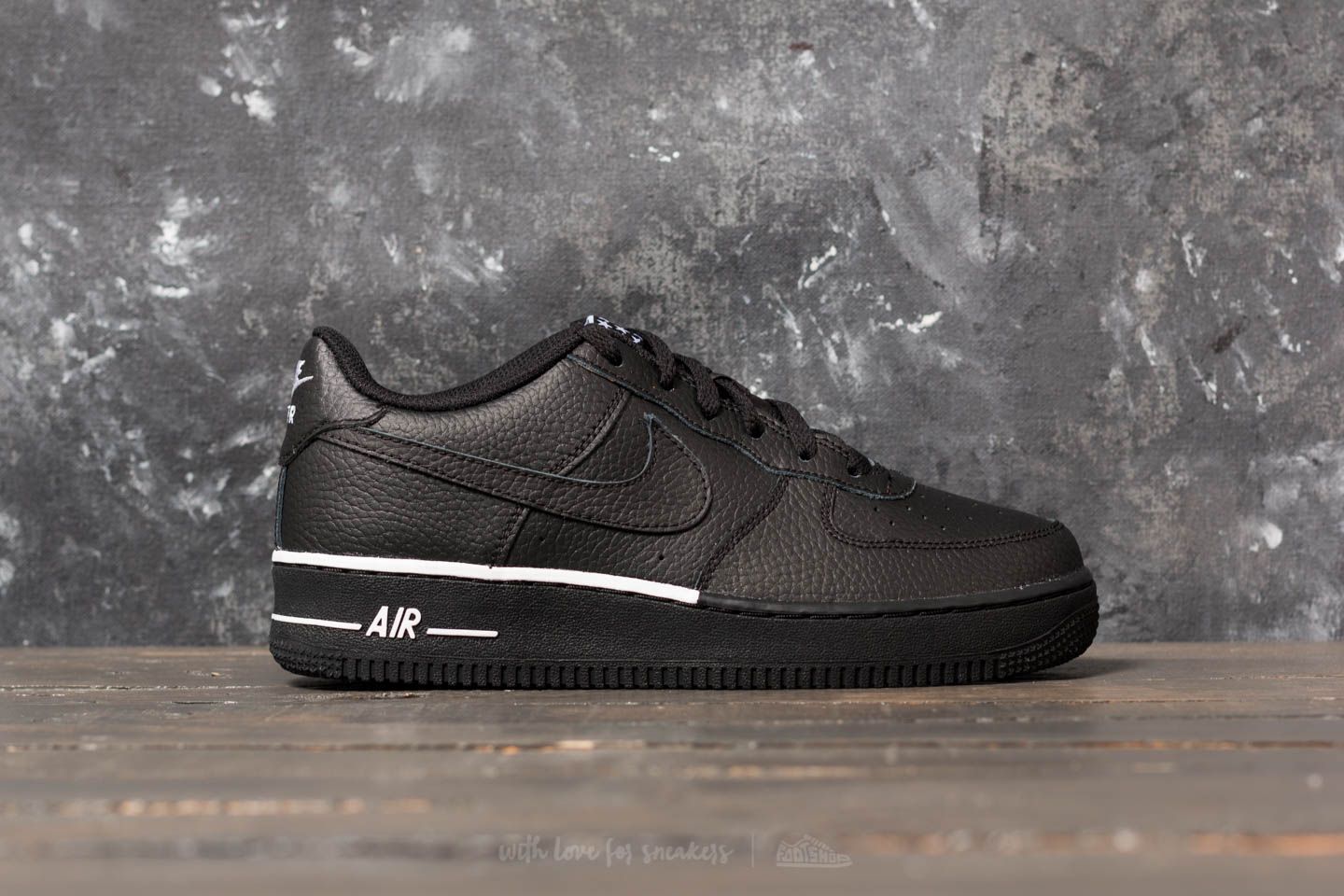 Zapatillas y zapatos para niños Nike Air Force 1 (GS) Black/ Black-White