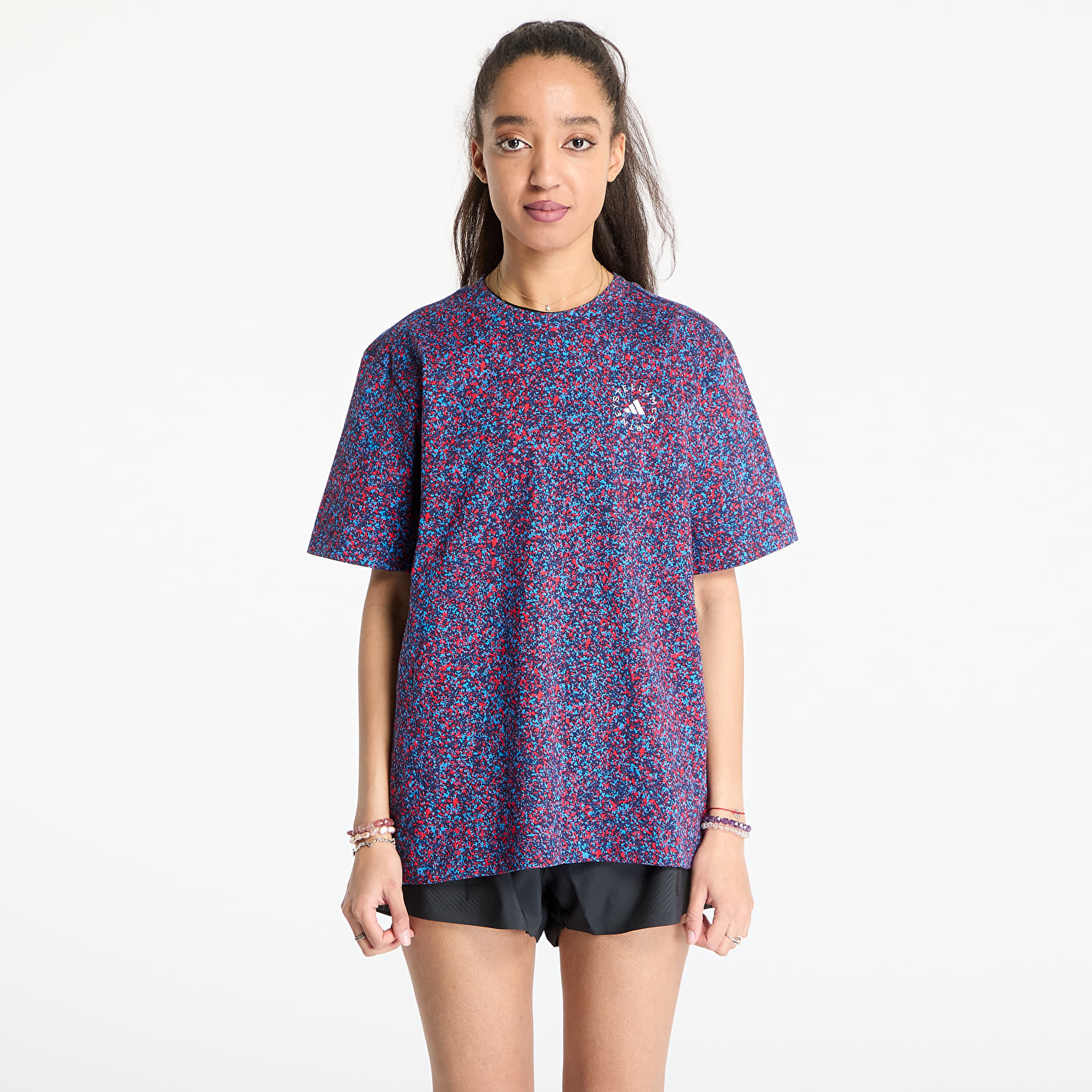 T-Shirts adidas x Stella McCartney Printed Loose T-Shirt White/ White/ Active Red