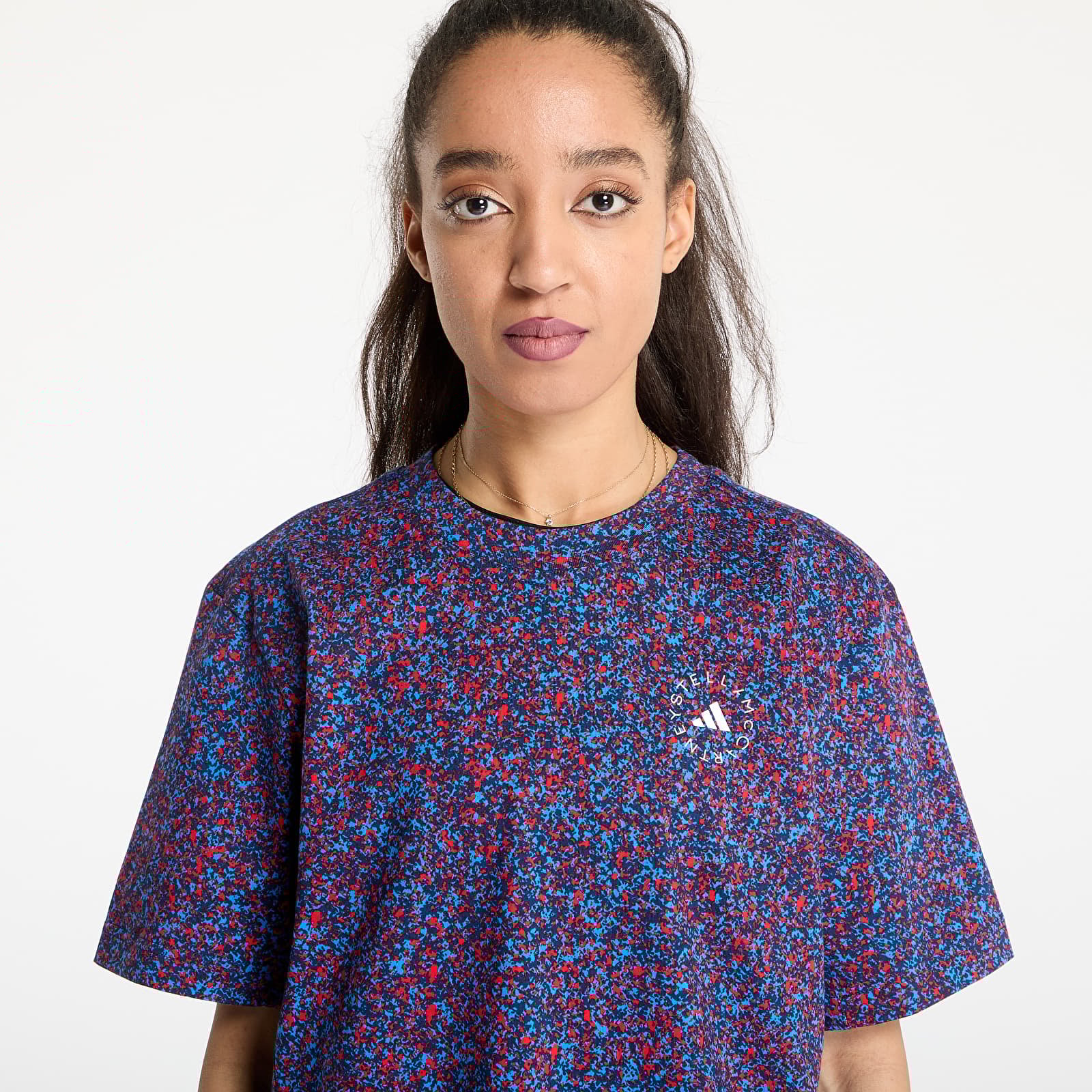 T-Shirts adidas x Stella McCartney Printed Loose T-Shirt White/ White/ Active Red