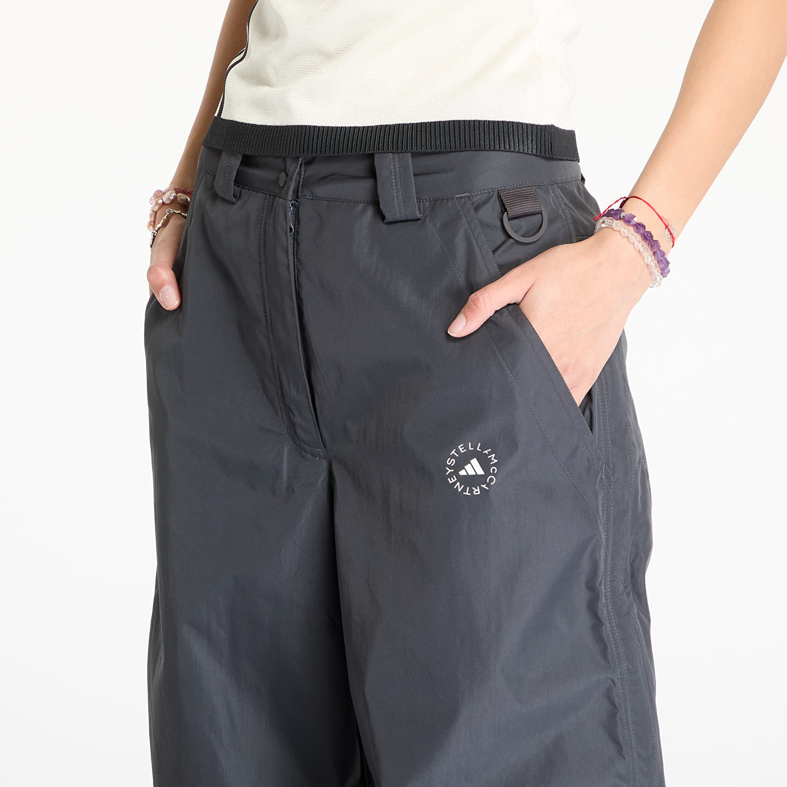 Housut ja farkut adidas x Stella Mccartney Woven Trackpants Black/ Utility Black
