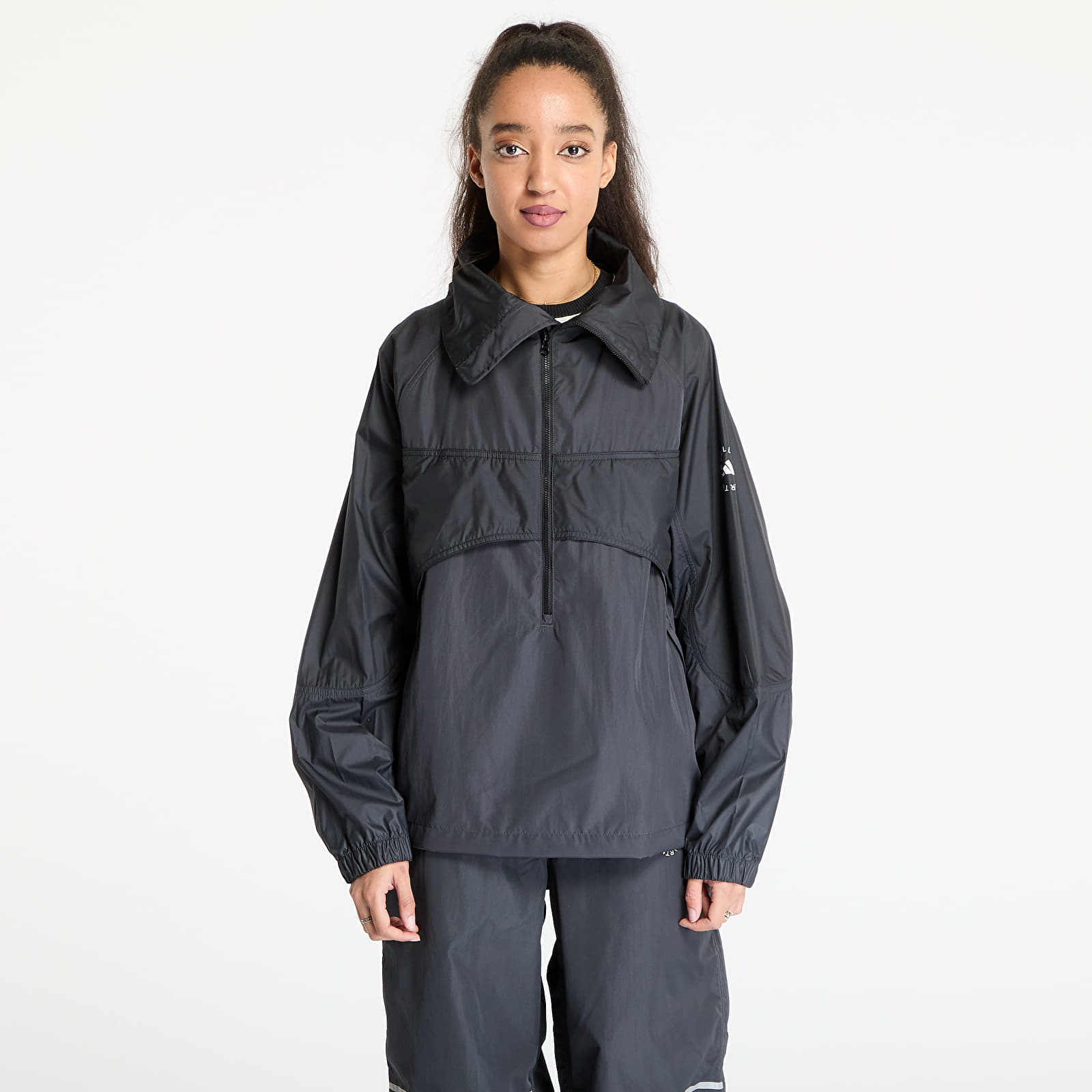 Coachjassen adidas x Stella McCartney Pull-On Jacket Black/ Black/ Utility Black