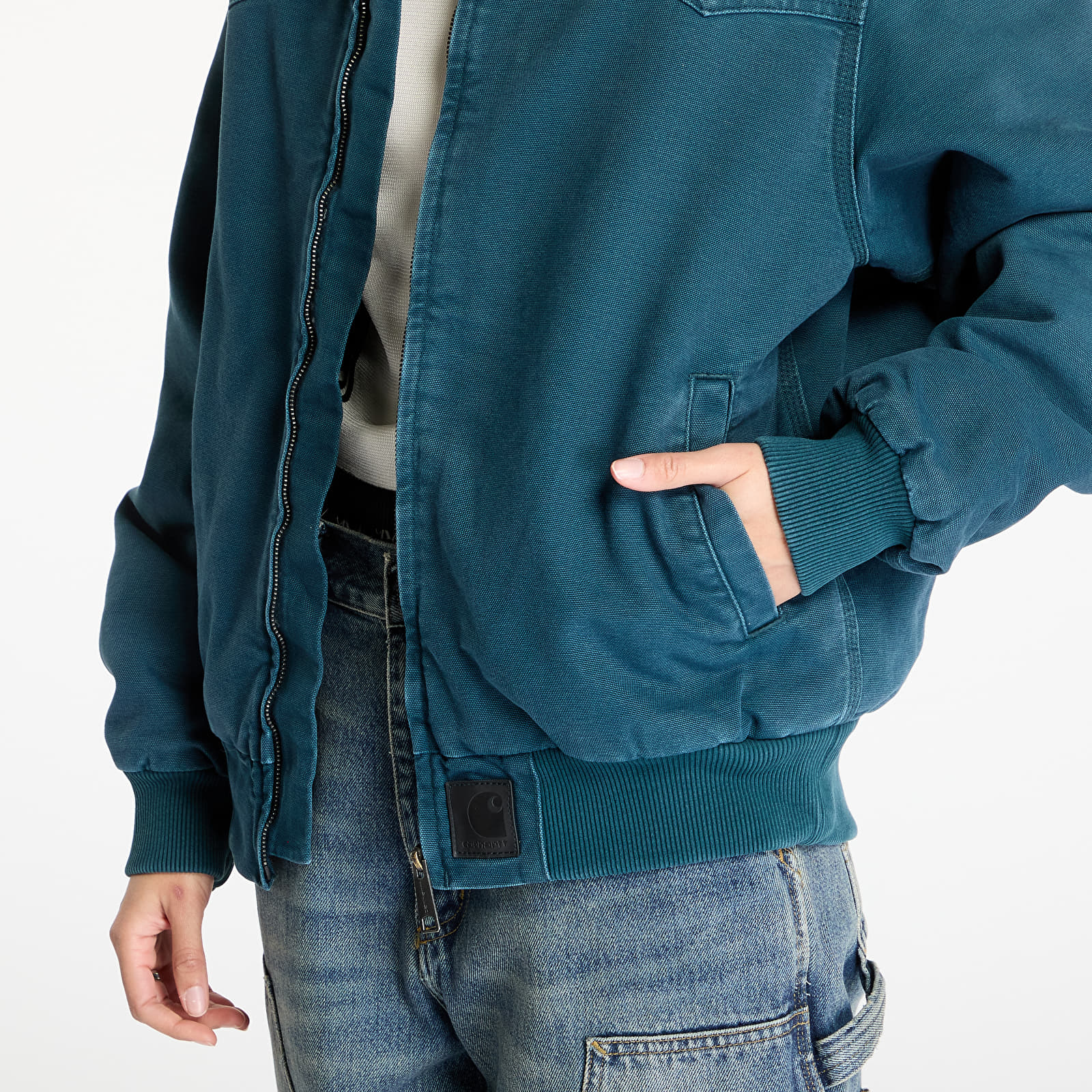 Dzsekik Carhartt WIP OG Santa Fe Jacket UNISEX Deep Lagoon/ Black Stone Canvas