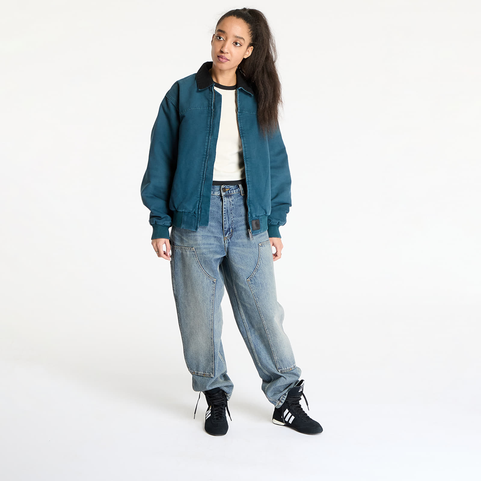 Dzsekik Carhartt WIP OG Santa Fe Jacket UNISEX Deep Lagoon/ Black Stone Canvas