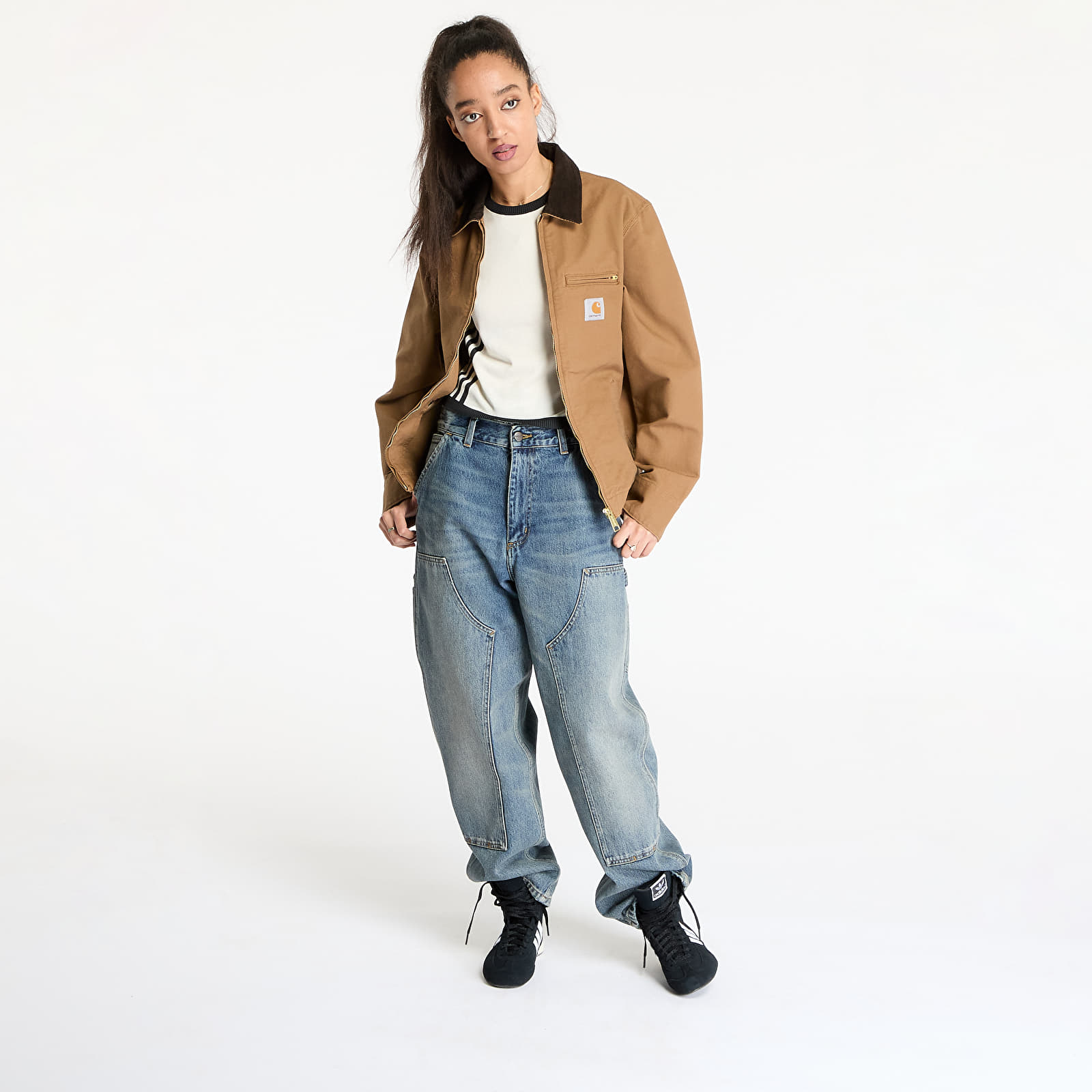 Jackets Carhartt WIP Detroit Jacket UNISEX Hamilton Brown/ Tobacco Rinsed