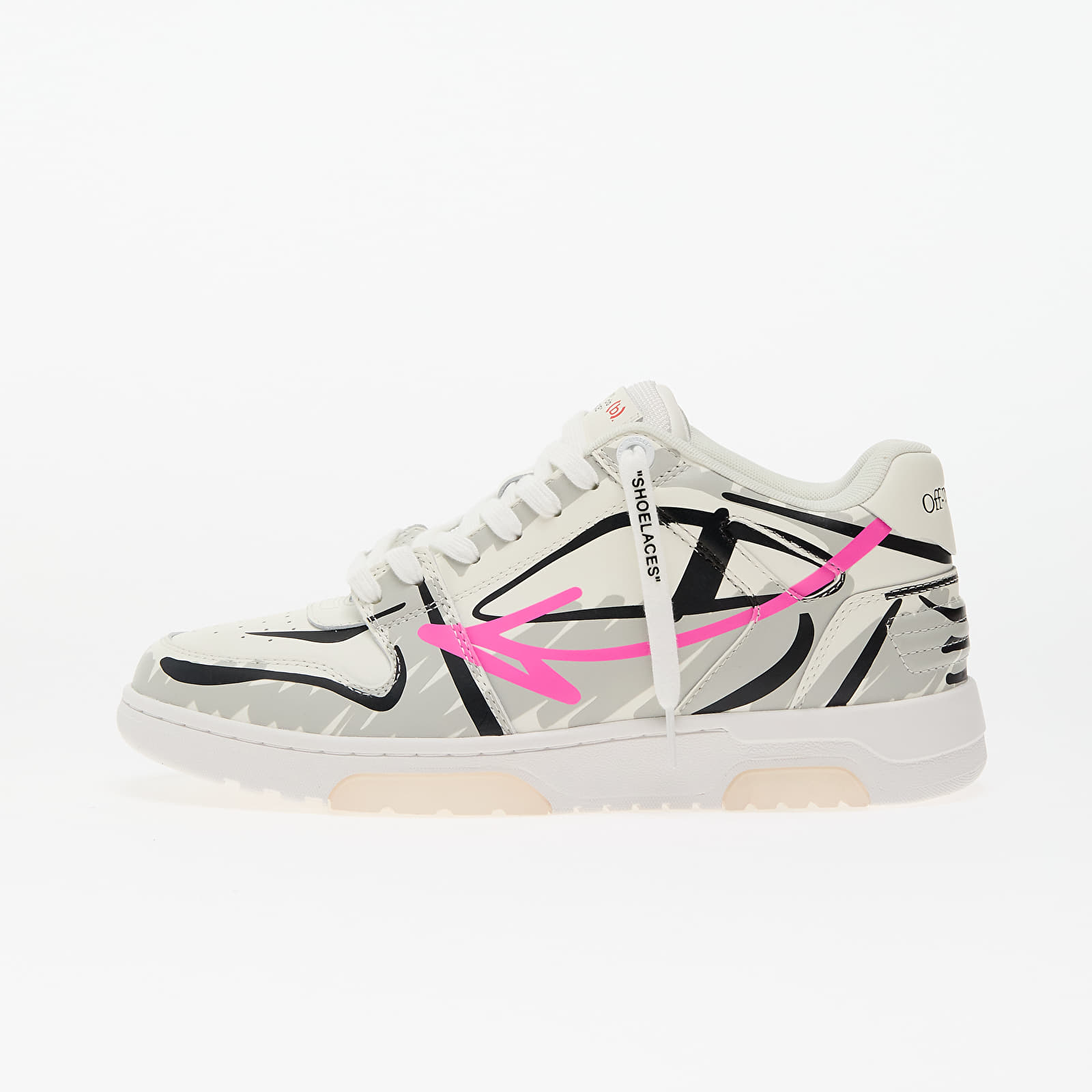 Férfi cipők Off-White x Bstroy Out of Office sneakers Grey/ Pink/ Off White