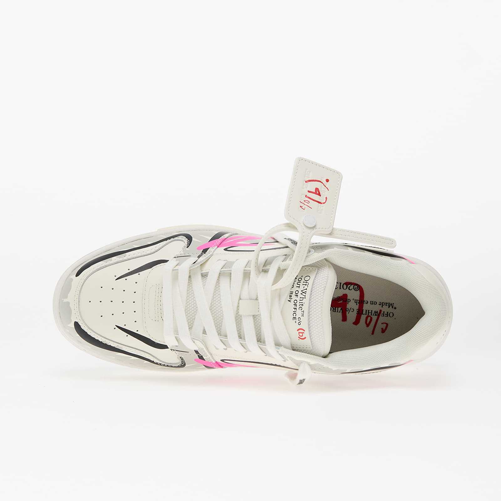 Férfi cipők Off-White x Bstroy Out of Office sneakers Grey/ Pink/ Off White