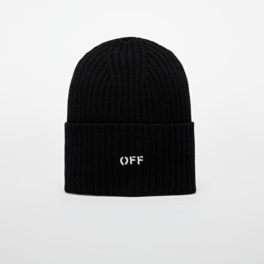 Off-White Off Stamp Loose Knit Beanie Black/ White