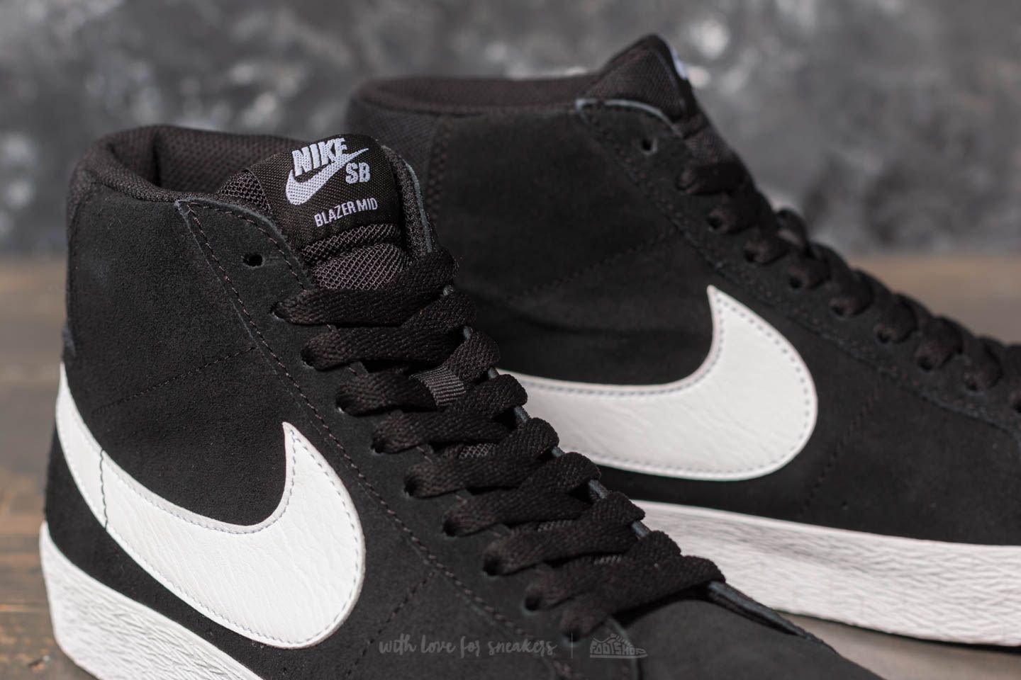 Men's shoes Nike SB Zoom Blazer Mid Black/ White-White-White