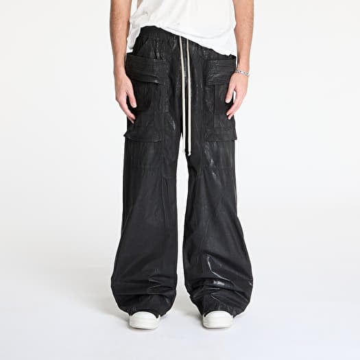 Rick Owens DRKSHDW Creatch Wide Cargo Drawstring Pant Black