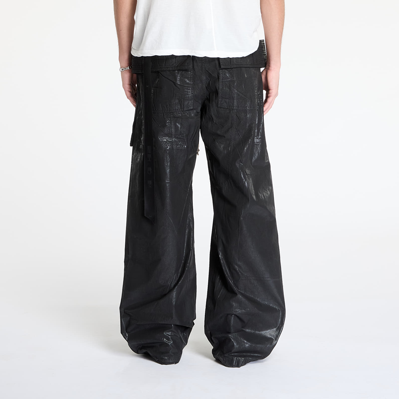 Men's trousers Rick Owens DRKSHDW Creatch Wide Cargo Drawstring Pant Black