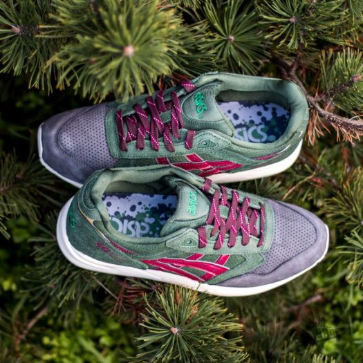 Men s shoes Asics Gel Saga Dark Green Burgundy Footshop