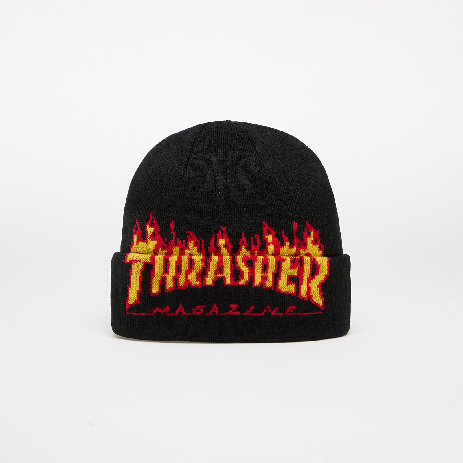 Hats Thrasher Flame Fold Beanie Black