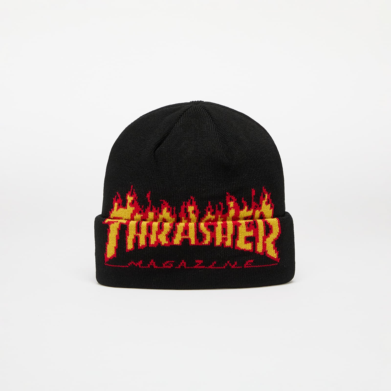 Mützen Thrasher Flame Fold Beanie Black