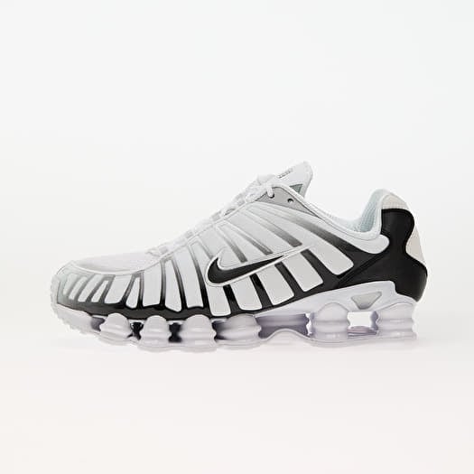 Nike Shox  TL White/ Black-Mtlc Platinum