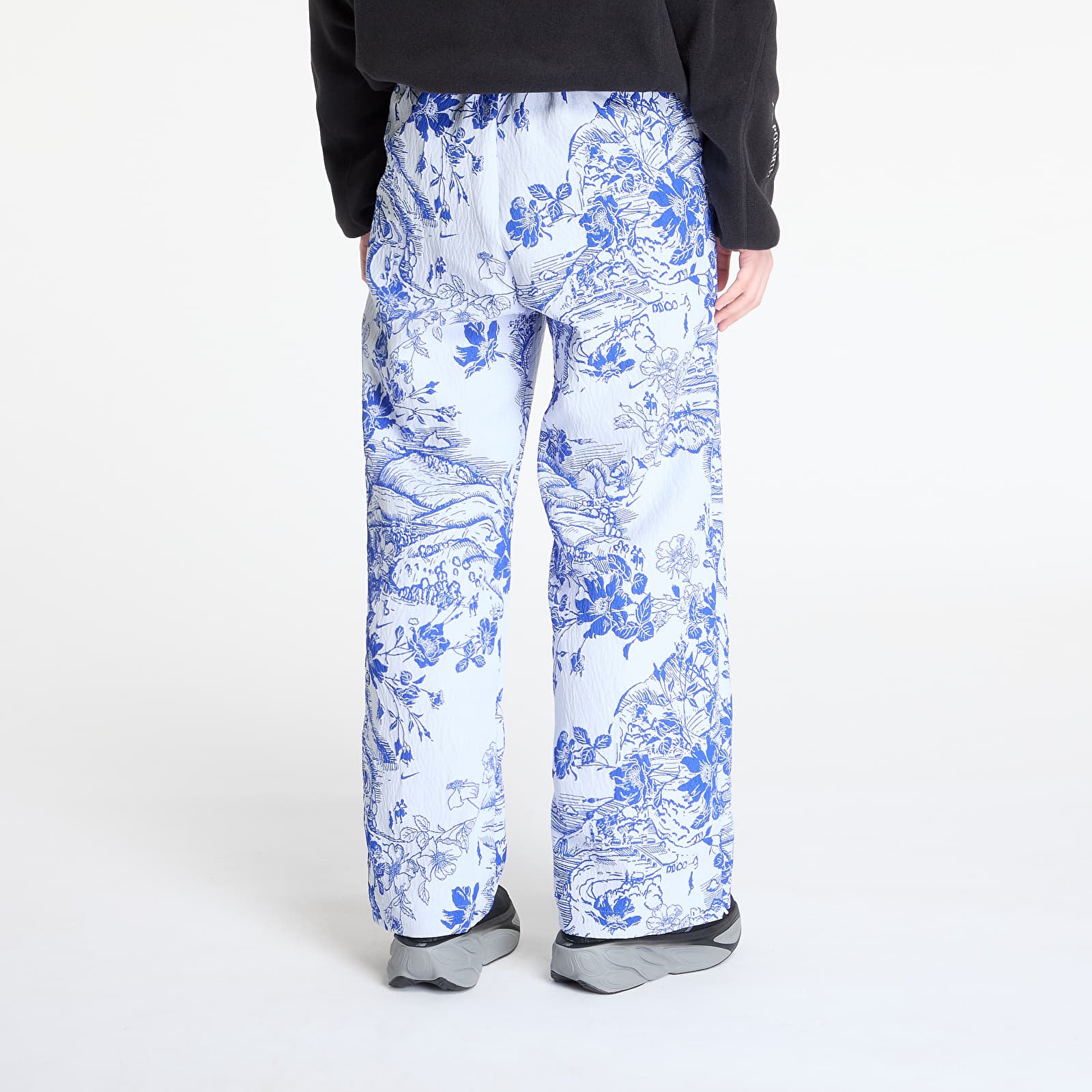 Hosen für Frauen Nike Sportswear Collection Women's Mid-Rise Jacquard Track Pants White/ Hyper Royal/ White