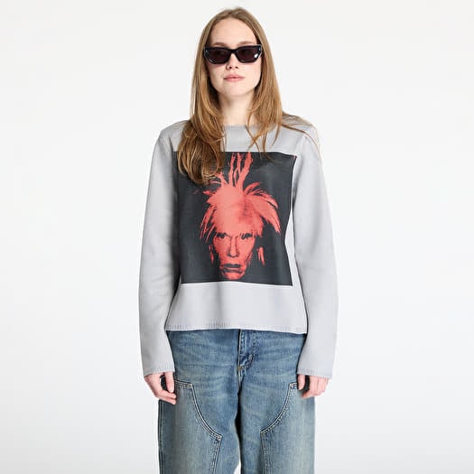 Pulóver Comme des Garçons SHIRT Sweater Grey/ Red
