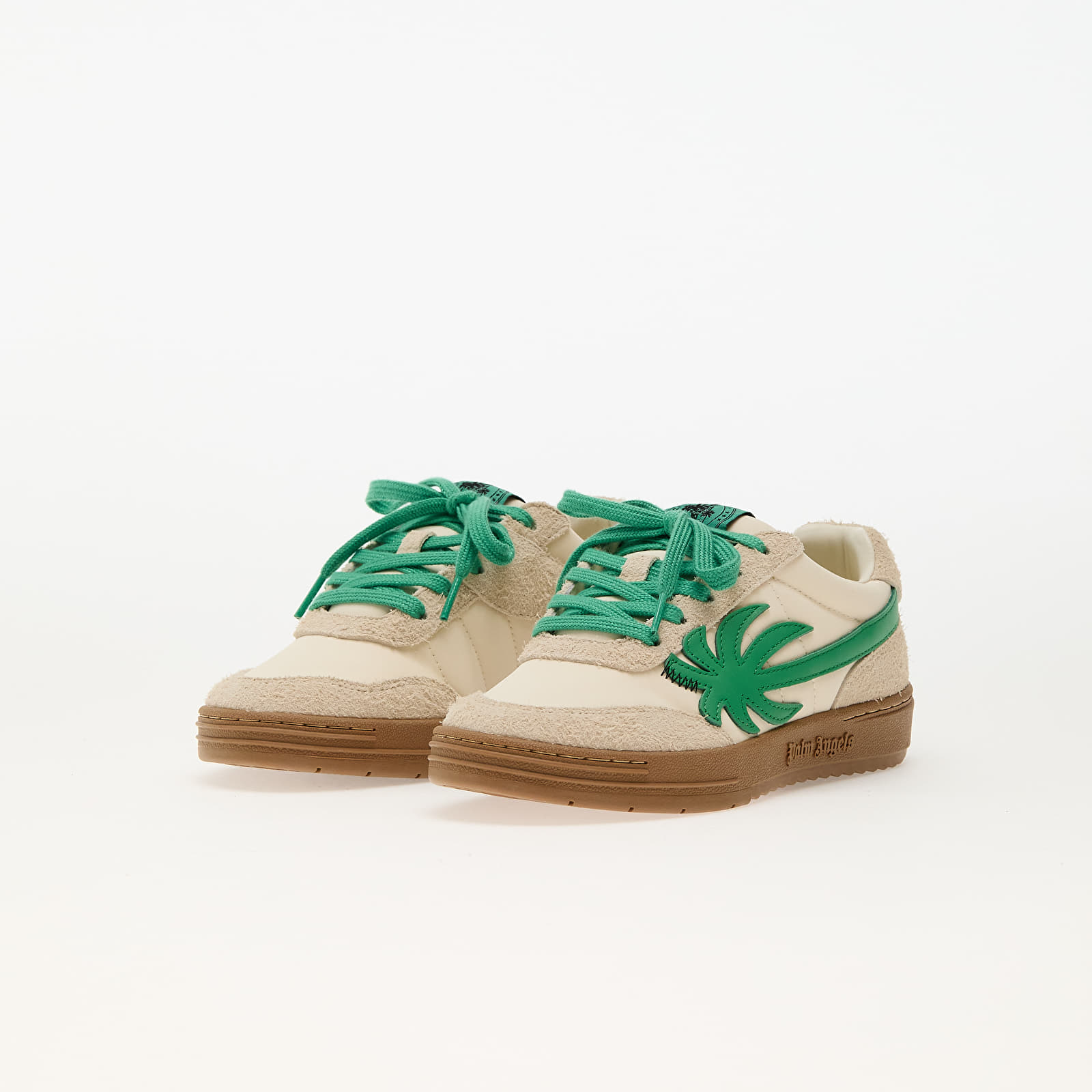 Sneaker und Schuhe für Kinder Palm Angels Kids Palm Beach University Nylon Beige Green