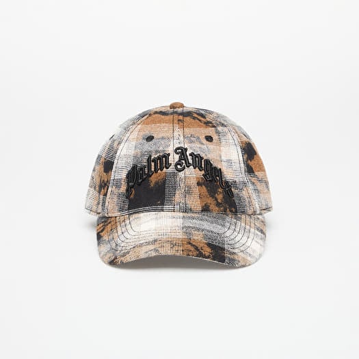 Šiltovka Palm Angels Curved Logo Check Cap Grey/ Black