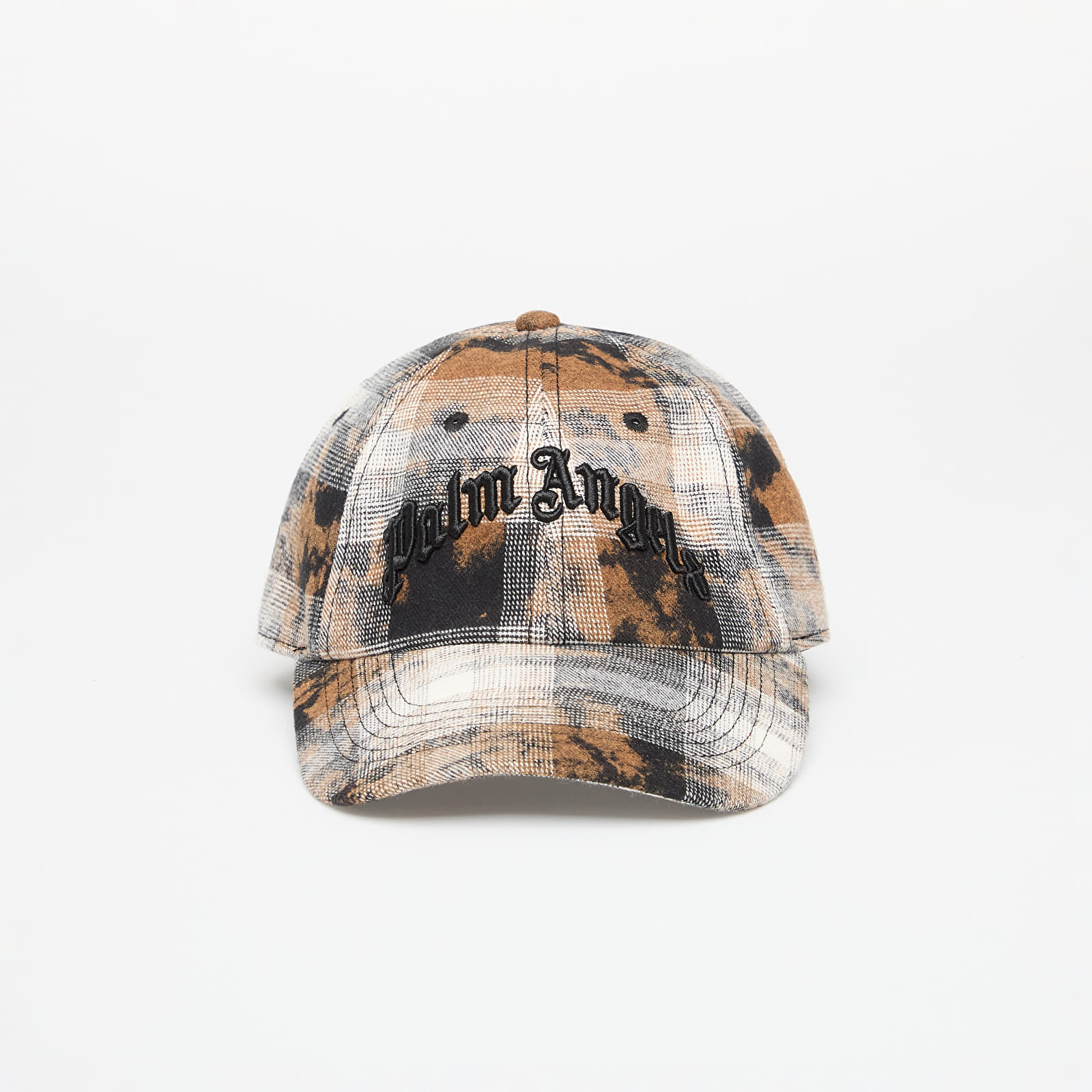 Caps Palm Angels Curved Logo Check Cap Grey/ Black