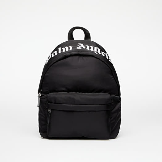 Palm Angels Kids Over Logo Big Backpack Black/ White