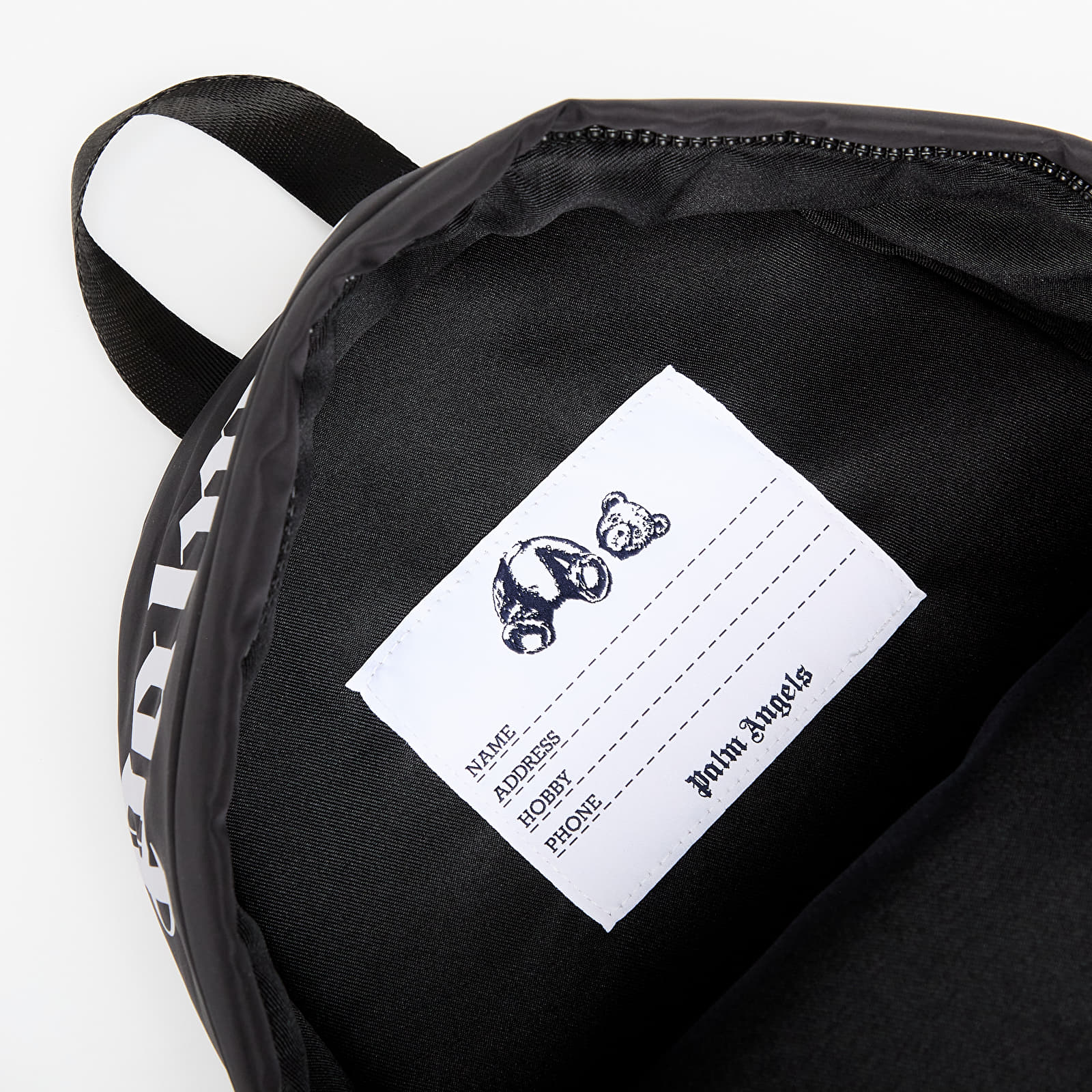 Reput Palm Angels Kids Over Logo Big Backpack Black/ White