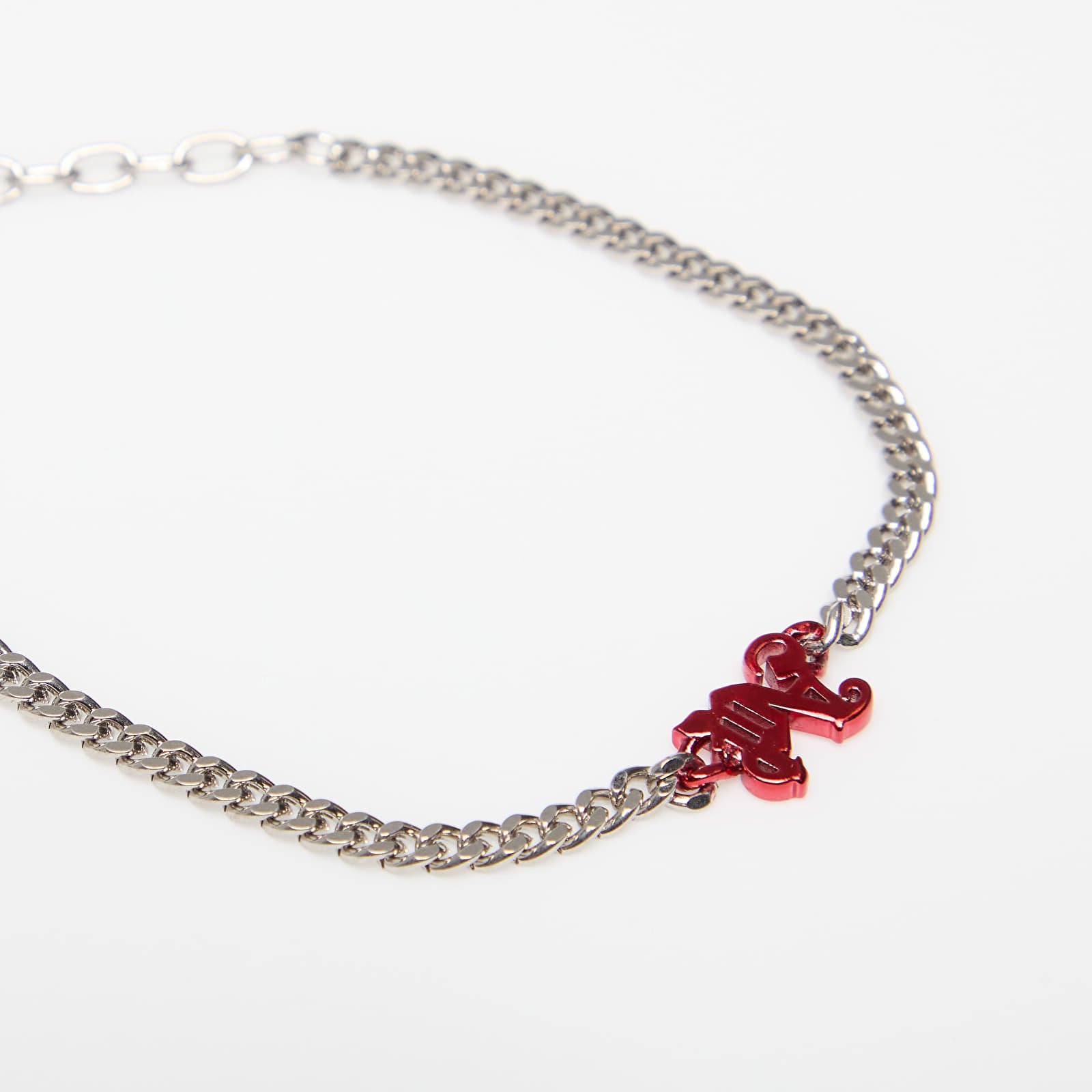 Bracelets Palm Angels Pa Monogram Chain Bracelet Silver/ Red