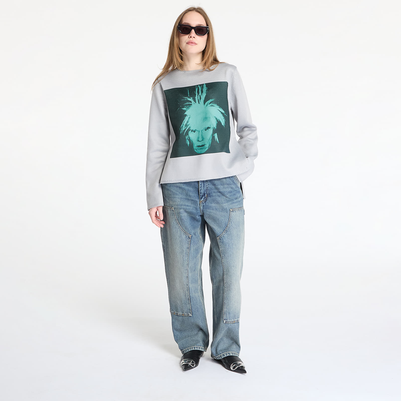 Pulóverek Comme des Garçons SHIRT Sweater Grey/ Green