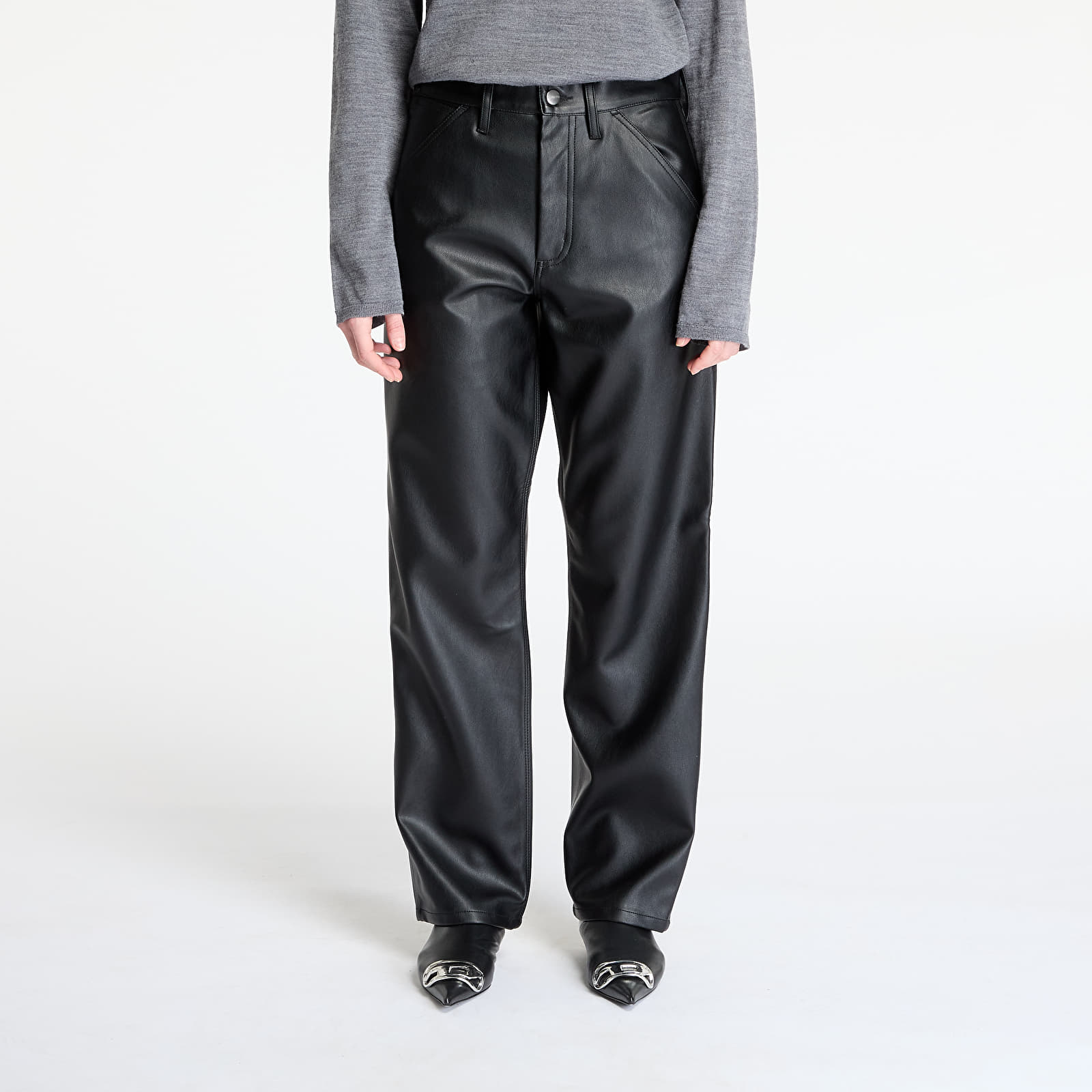 Férfi nadrágok Carhartt WIP Single Knee Pant Black