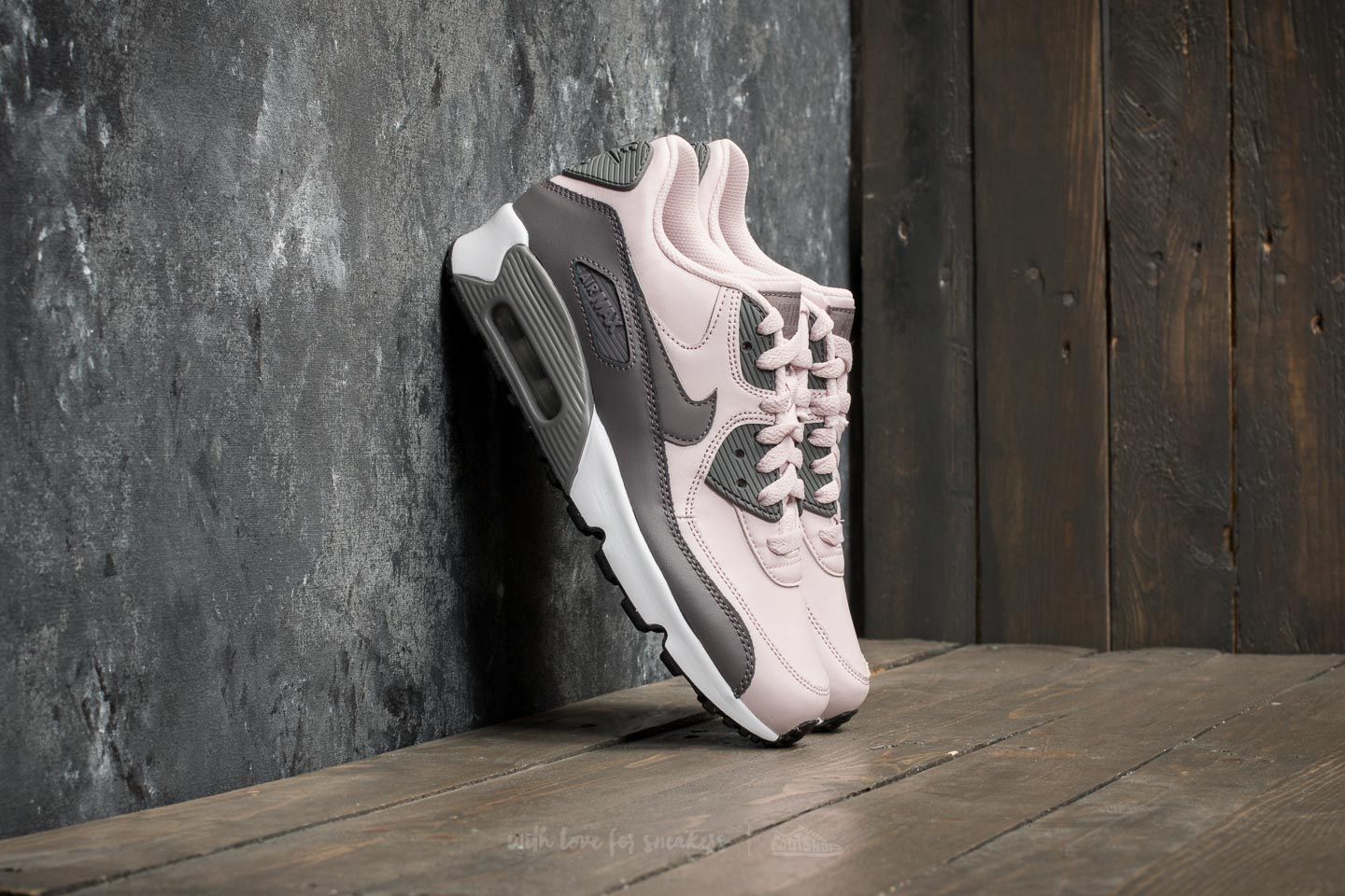 Damen Sneaker und Schuhe Nike Air Max 90 Leather (GS) Barely Rose/ Gunsmoke-White
