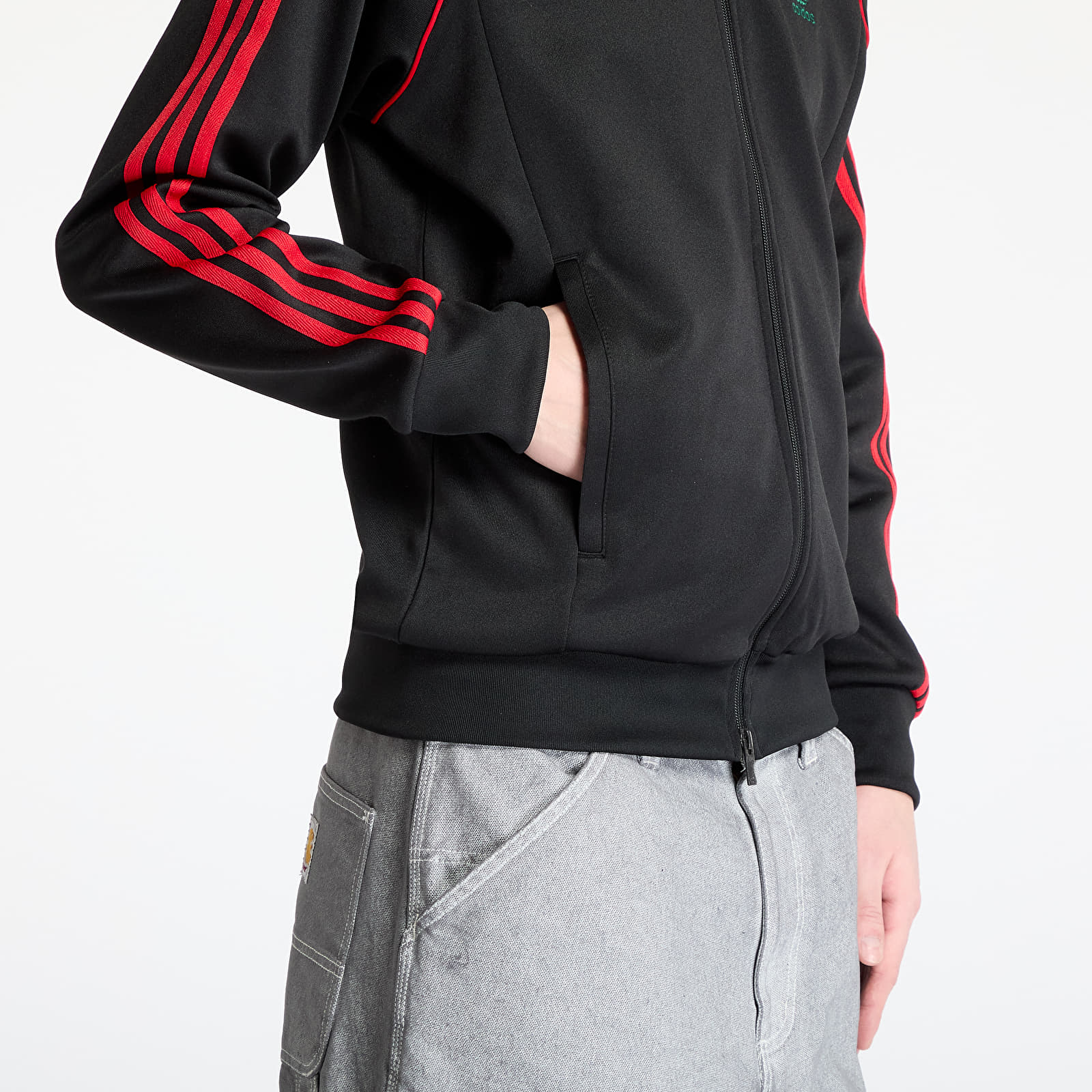 Mikiny adidas Sst Adicolor Classics Tracktop Black/ Better Scarlet