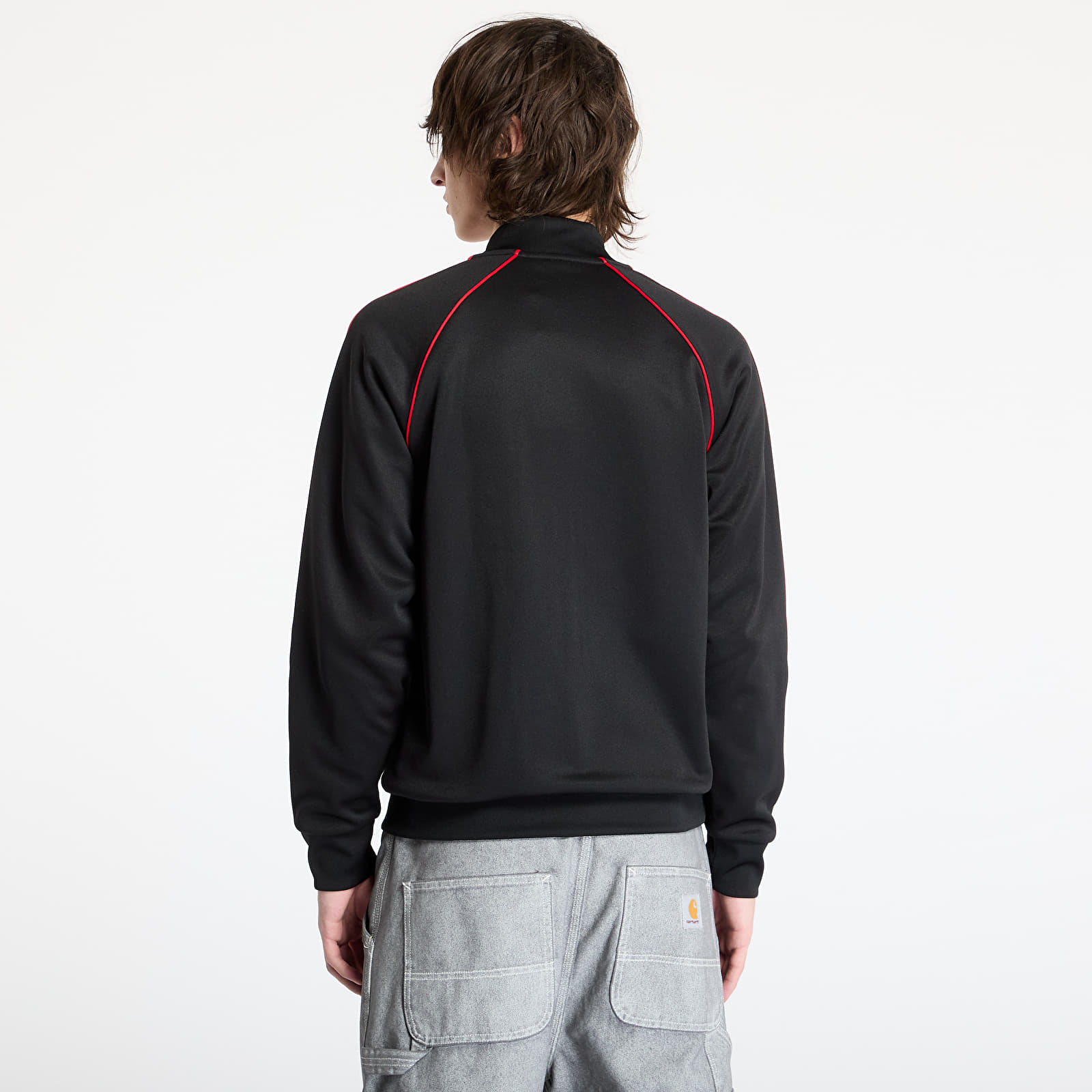 Mikiny adidas Sst Adicolor Classics Tracktop Black/ Better Scarlet