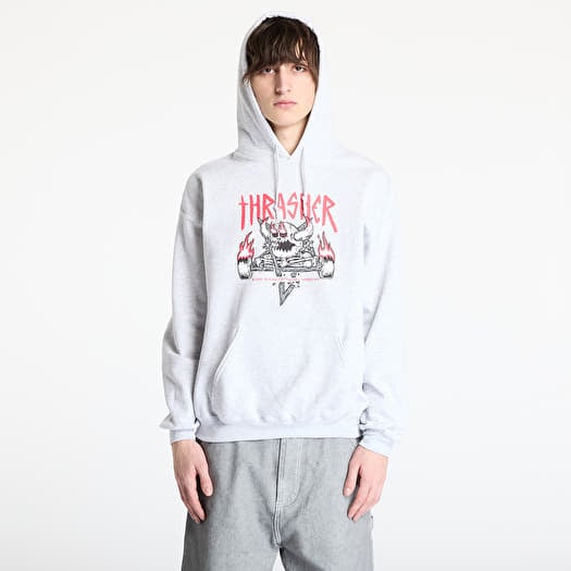 Thrasher x Toy Machine Monster Gram Hoodie Ash Grey
