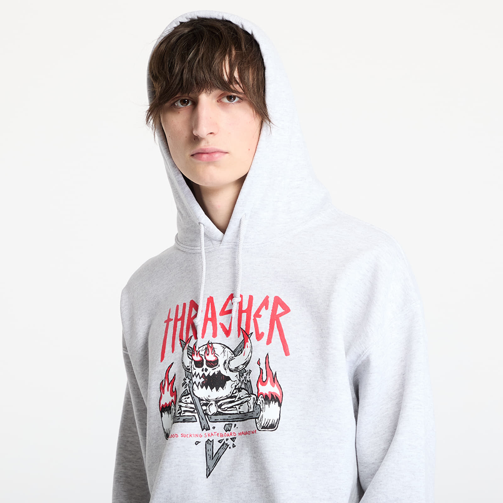 Sweatshirts Thrasher x Toy Machine Monster Gram Hoodie Ash Grey