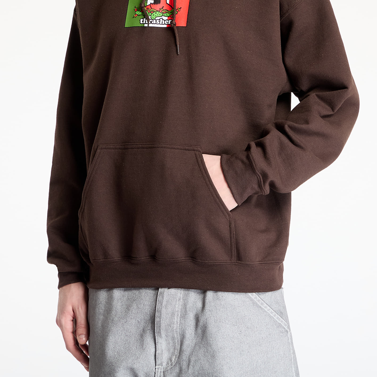 Sudaderas Thrasher x Toy Machine Hecho Hoodie Dark Chocolate