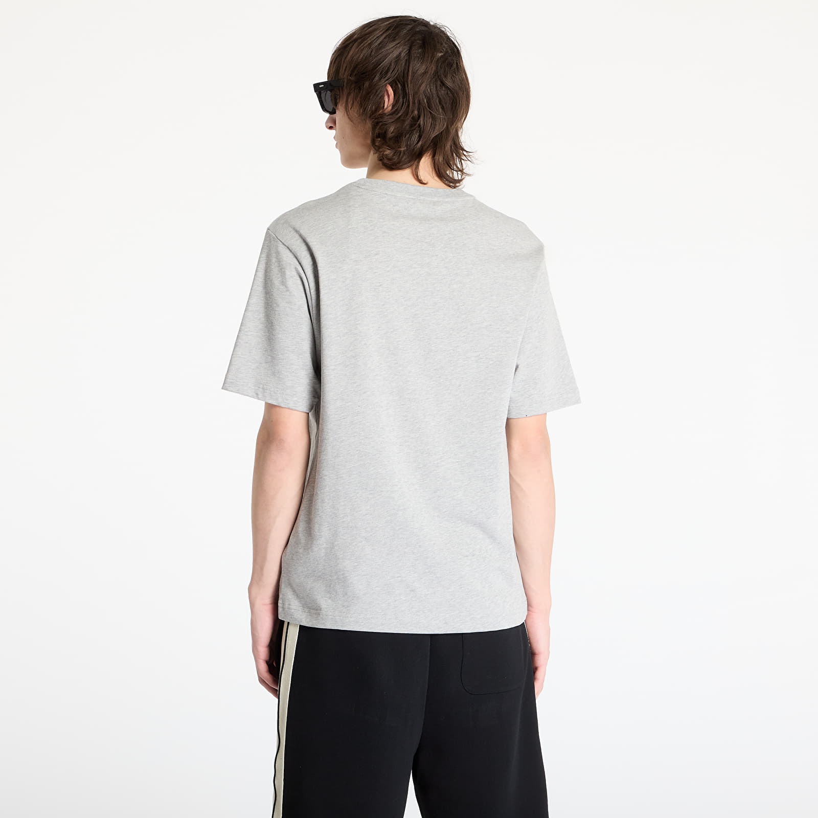Koszulki Palm Angels College Palm Slim Tee Grey Melange/ Black