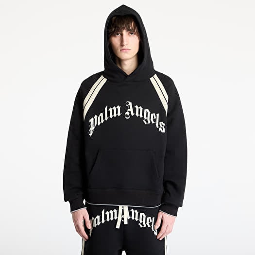 【関税無・国内発】 Palm Angels / Curved Logo Hoodie Palm Angels Curved logo-print Hoodie | Black | FARFETCH