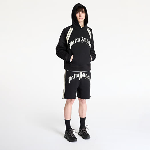 Palm Angels Curved Logo Track Hoody Black/ Ivory | Footshop