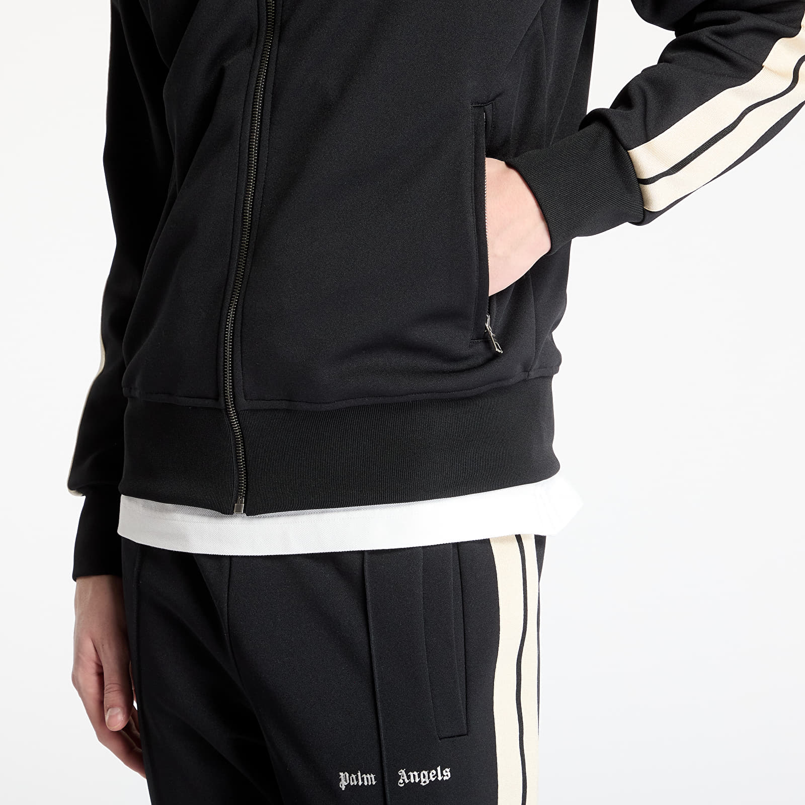 Kapucnis pulóverek és pulcsik Palm Angels Classic Logo Track Jacket Black/ Off White