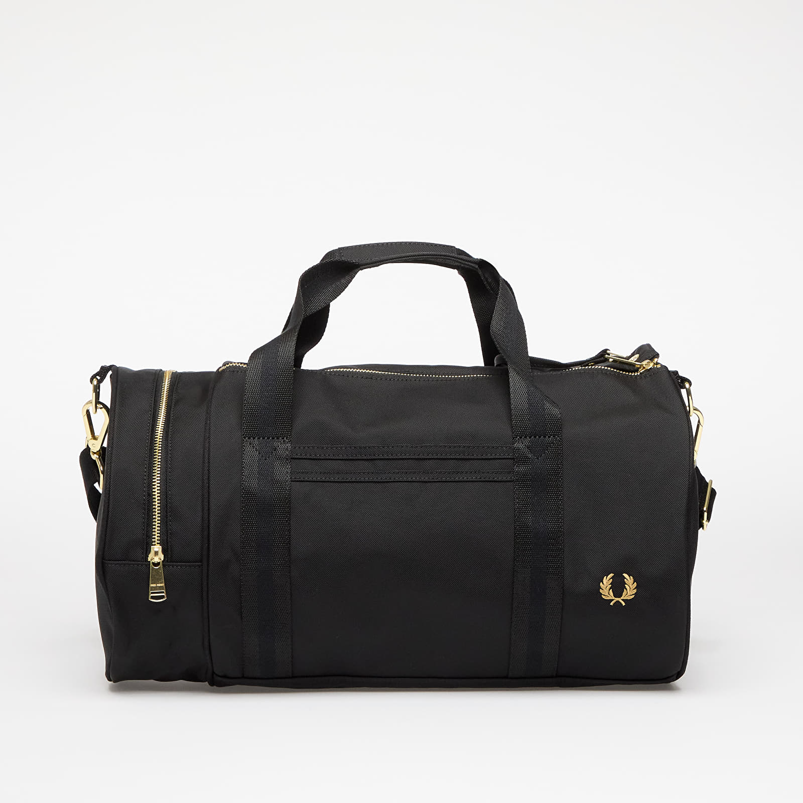 Duffle bag FRED PERRY Textured Nylon Barrel Bag Black