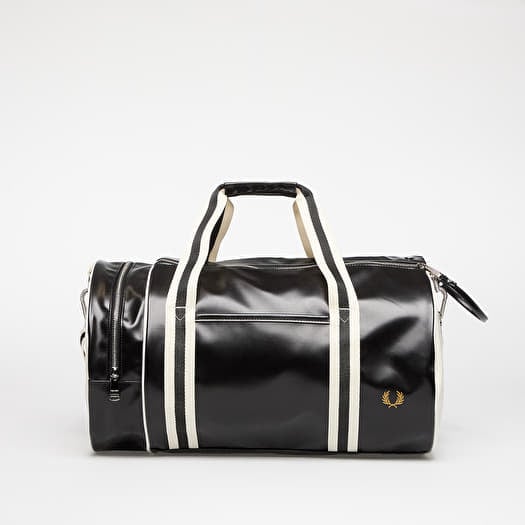 FRED PERRY Classic Barrel Bag Black/ Ecru